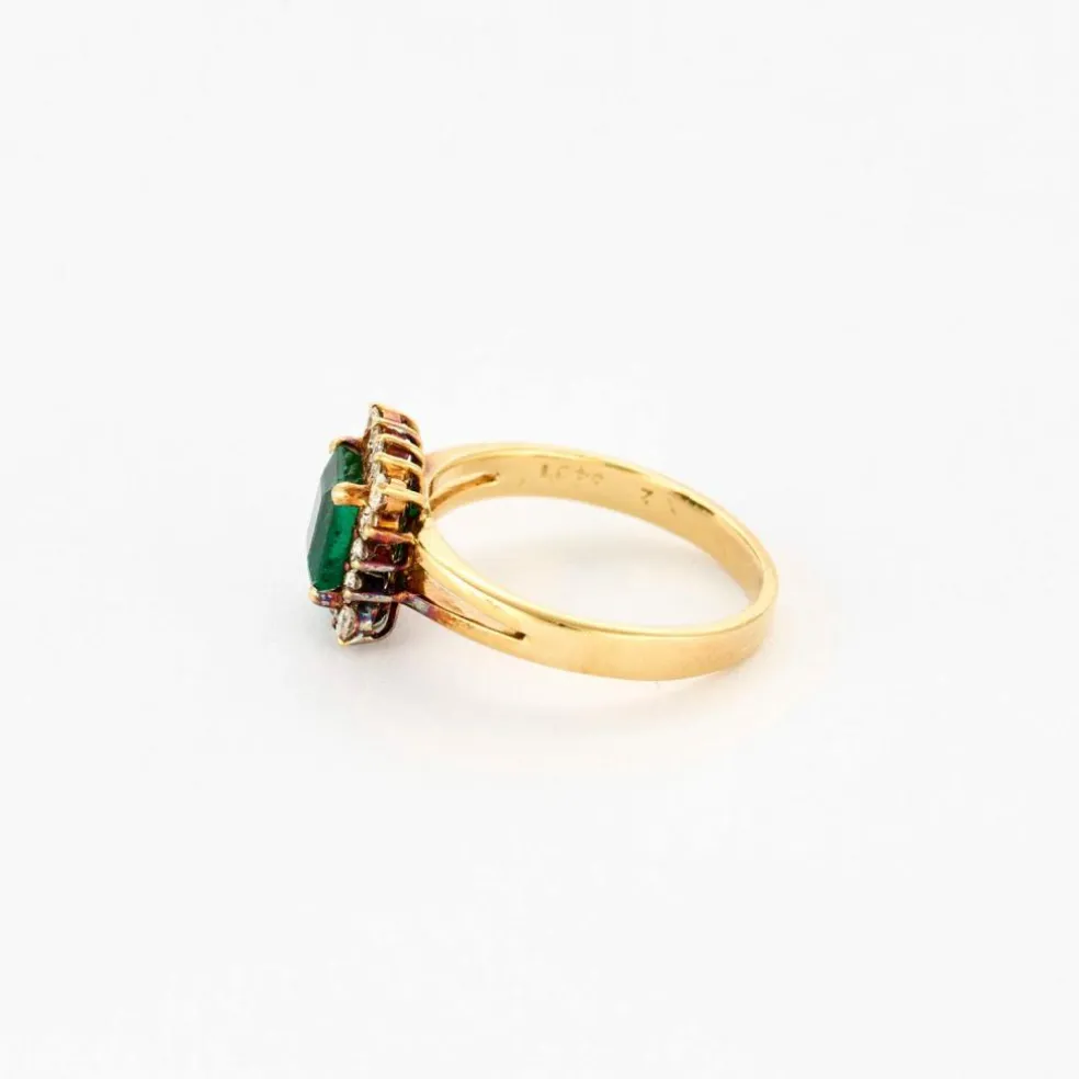 Bague émeraude et diamants