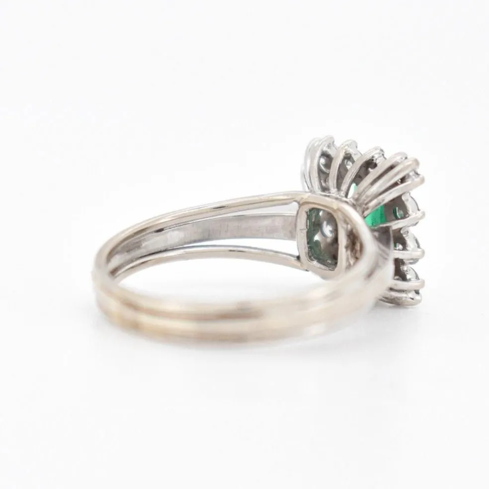 Bague Émeraude et Diamants, Vintage
