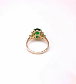 Bague émeraude et diamants