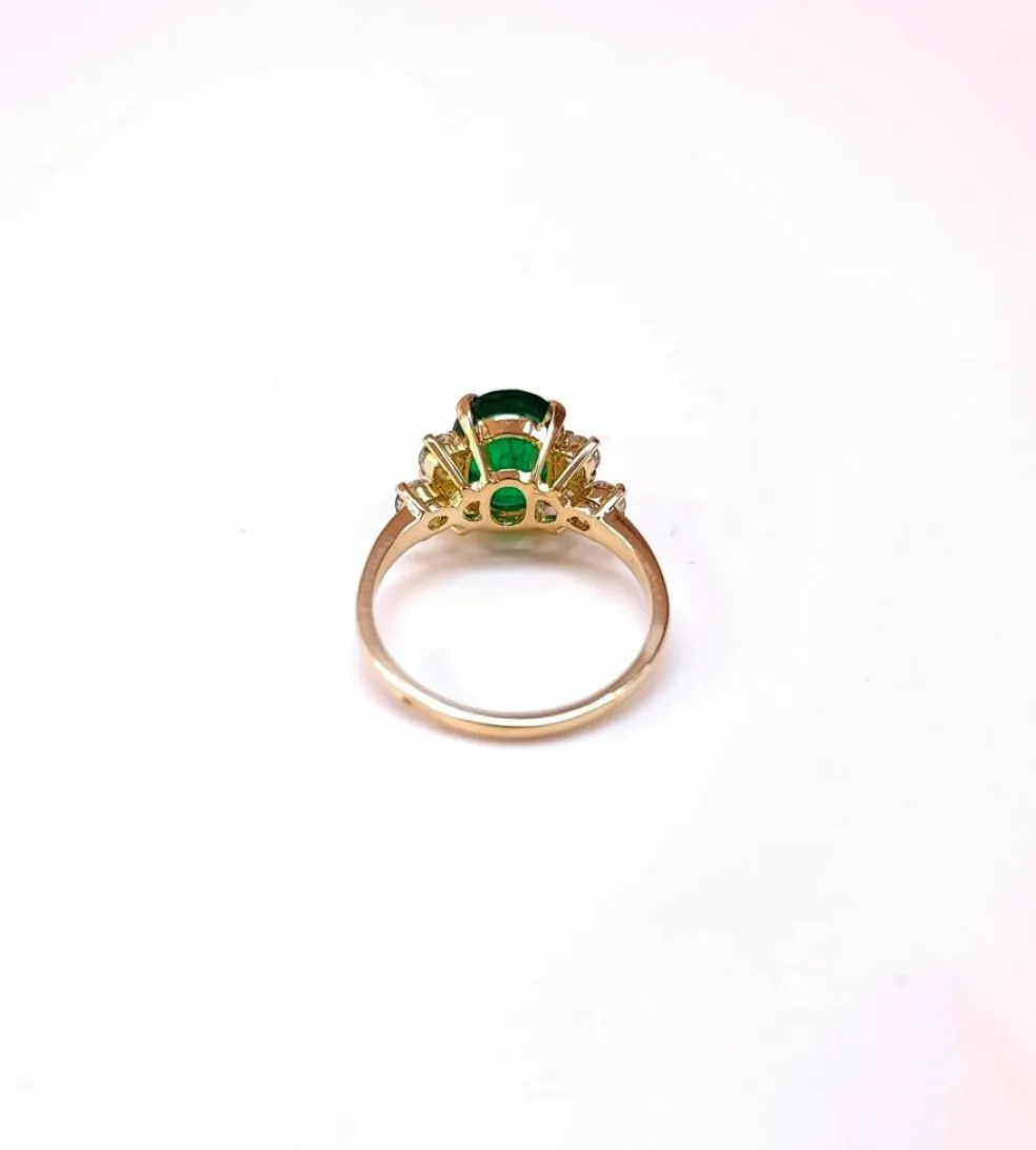 Bague émeraude et diamants