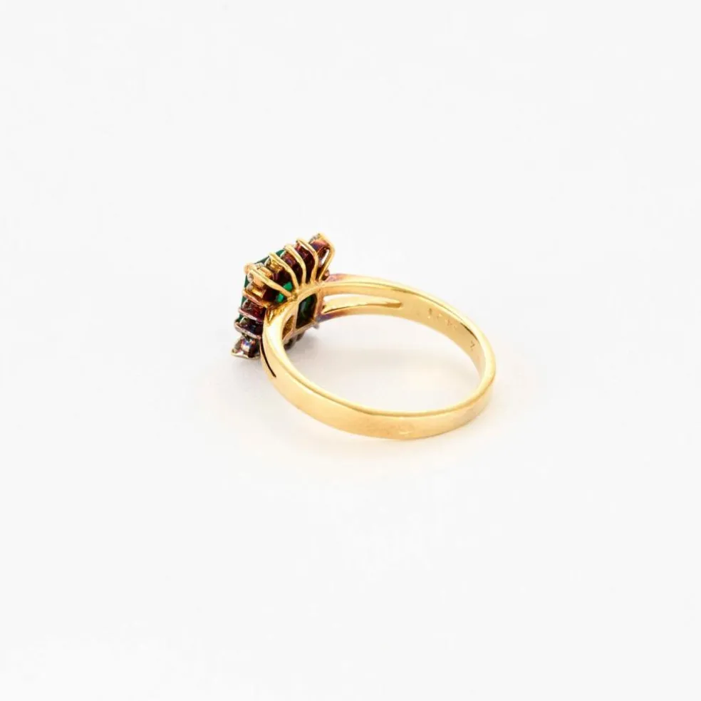 Bague émeraude et diamants