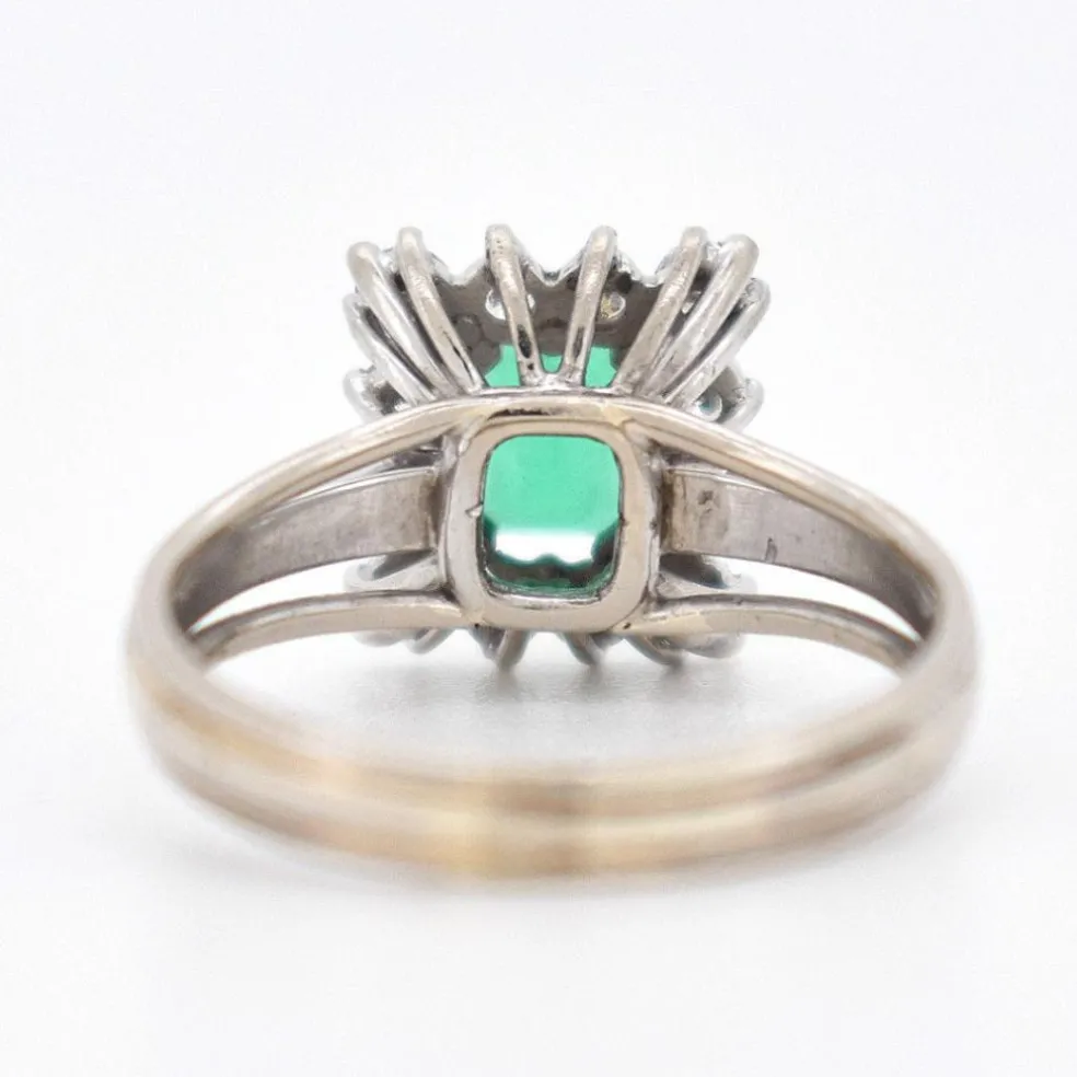 Bague Émeraude et Diamants, Vintage