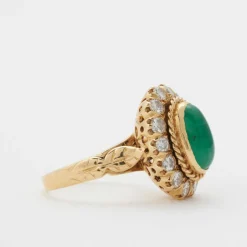 Bague émeraude et diamants