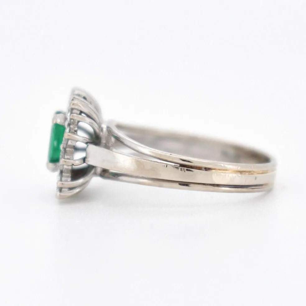 Bague Émeraude et Diamants, Vintage