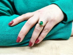 Bague émeraude et diamants