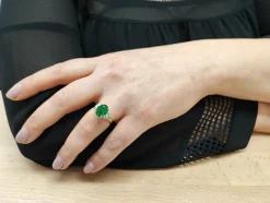 Bague émeraude et diamants