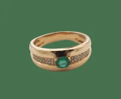 Bague émeraude et or jaune