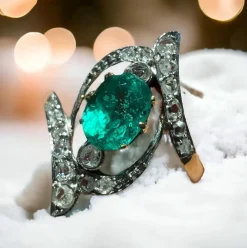 Bague émeraude et
