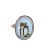 Bague micro mosaïque temple antique or jaune