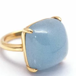 Bague MILKY Or jaune Aigue-marine