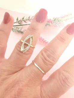 Bague Moderne Diamants Or 2 tons