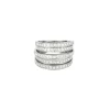 Bague moderne or blanc et diamants