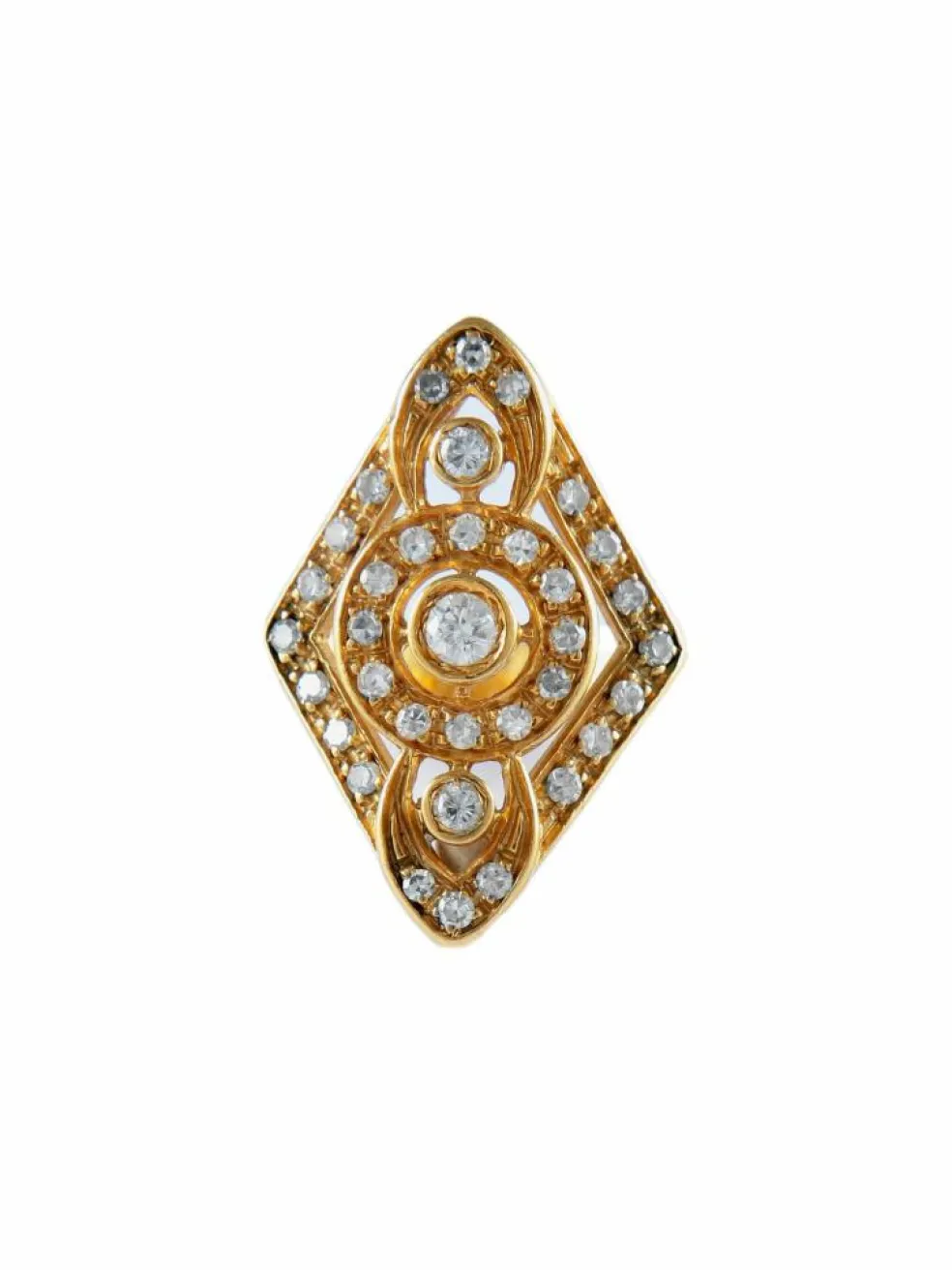 BAGUE MODERNE OR ET DIAMANTS