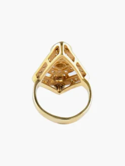 BAGUE MODERNE OR ET DIAMANTS