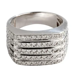 Bague moderne Or gris Diamants