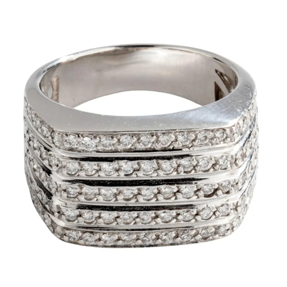 Bague moderne Or gris Diamants