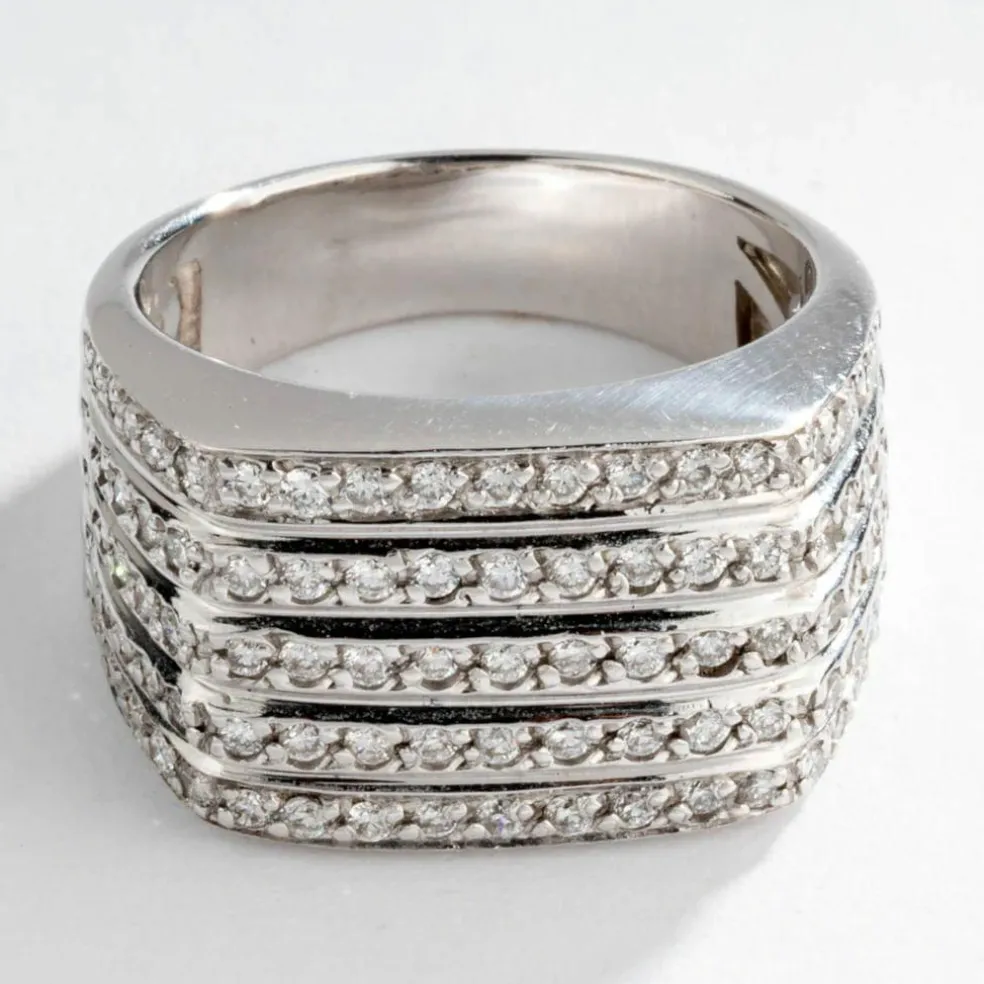 Bague moderne Or gris Diamants