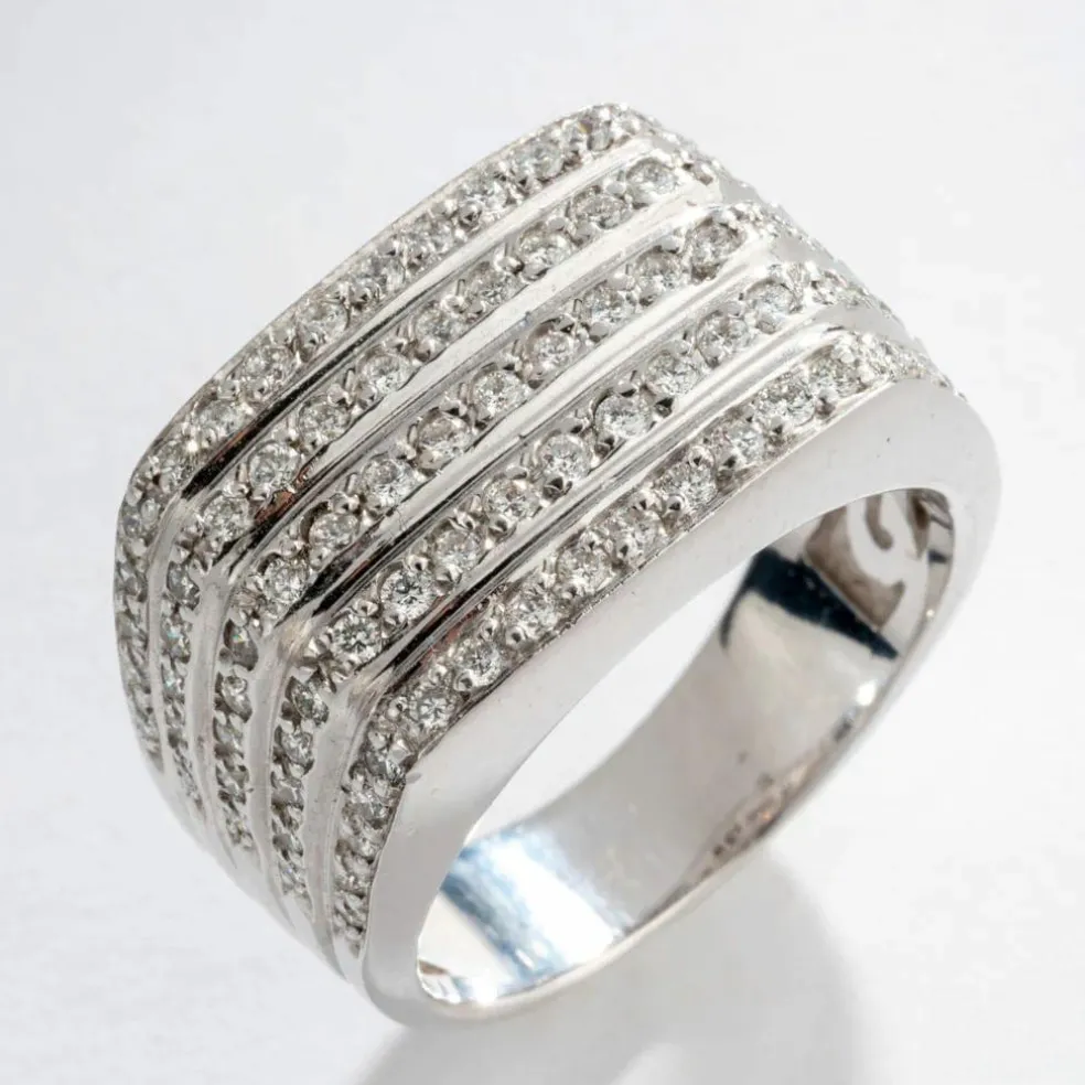 Bague moderne Or gris Diamants