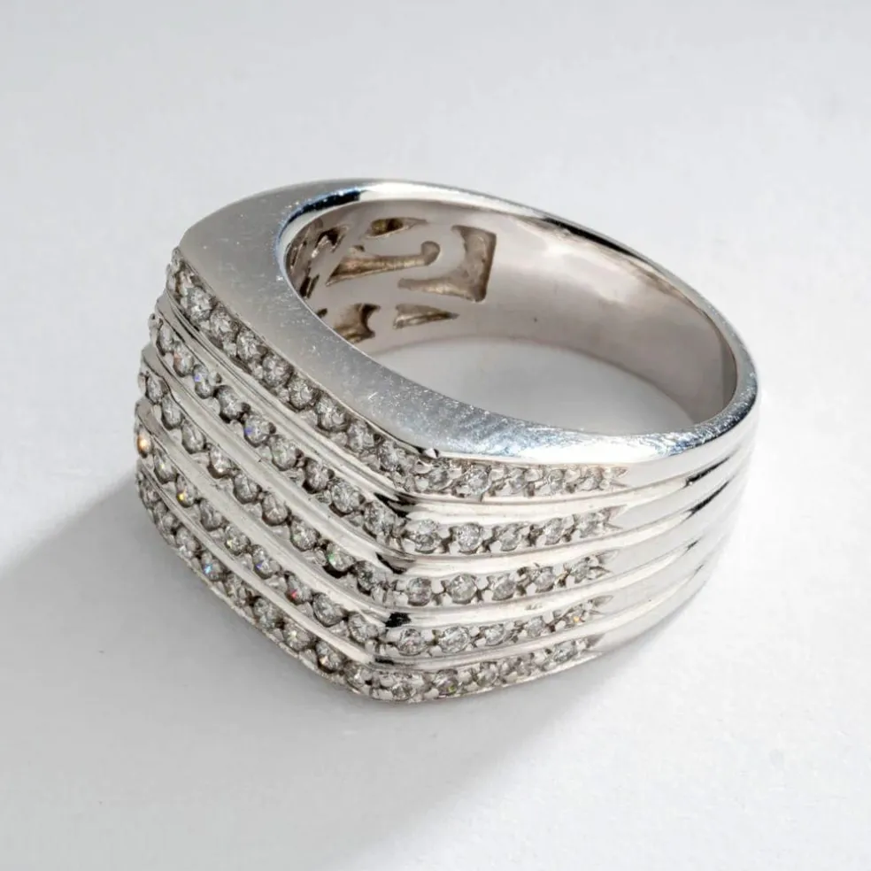 Bague moderne Or gris Diamants