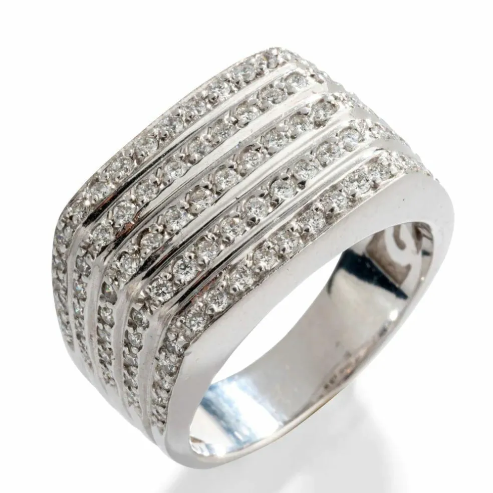 Bague moderne Or gris Diamants