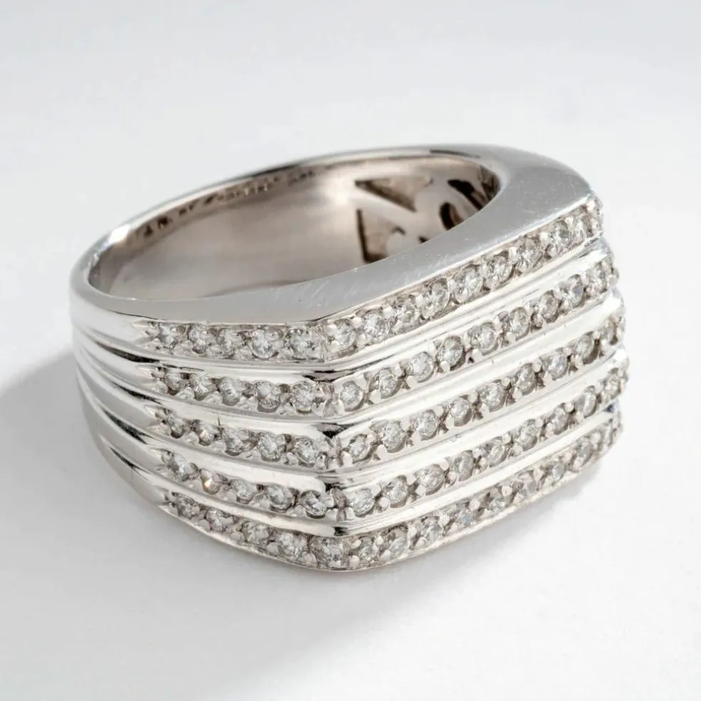 Bague moderne Or gris Diamants