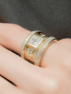 Bague Moderne Or Jaune & Diamants