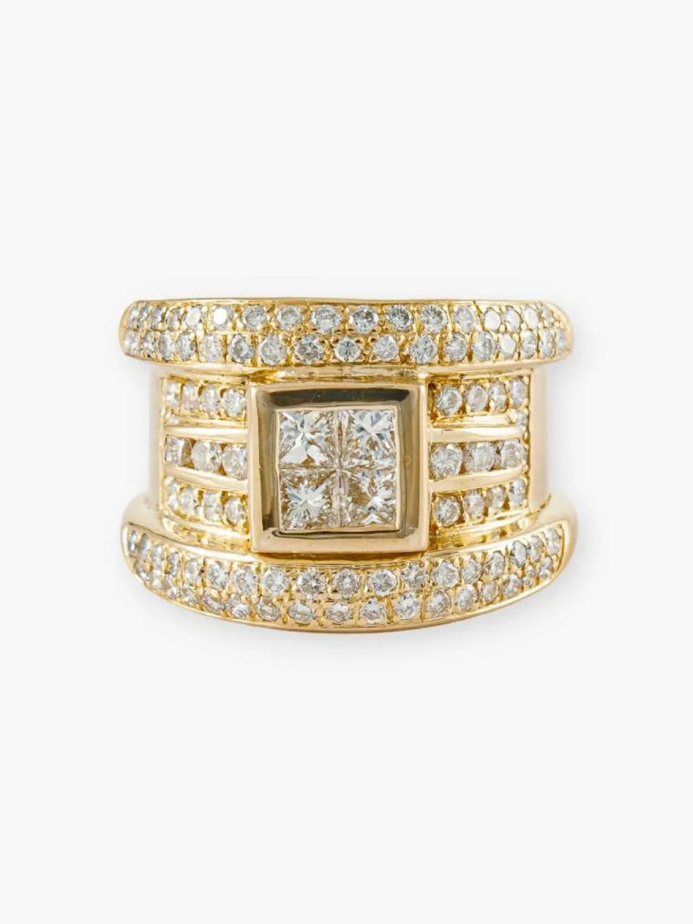 Bague Moderne Or Jaune & Diamants