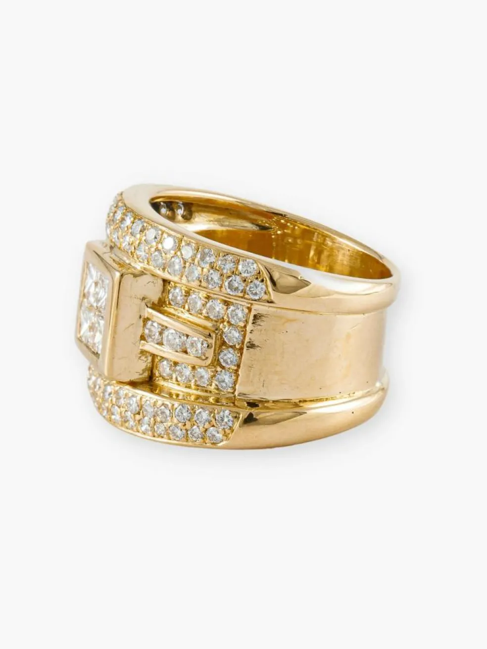 Bague Moderne Or Jaune & Diamants