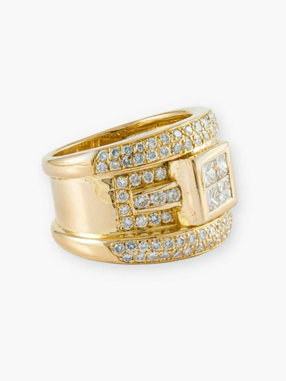 Bague Moderne Or Jaune & Diamants