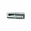 Bague moderniste en or blanc et diamants noirs et blanc