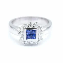 Bague MONACO avec diamants et saphirs
