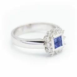 Bague MONACO avec diamants et saphirs