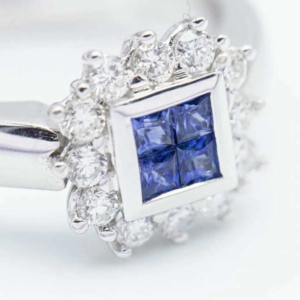 Bague MONACO avec diamants et saphirs