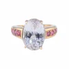 Bague Morganite Saphirs roses