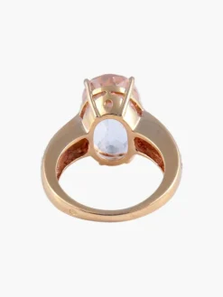 Bague Morganite Saphirs roses