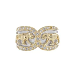 Bague Motif Panthère Or et Diamants
