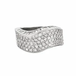Bague mouvementée Or gris Diamants