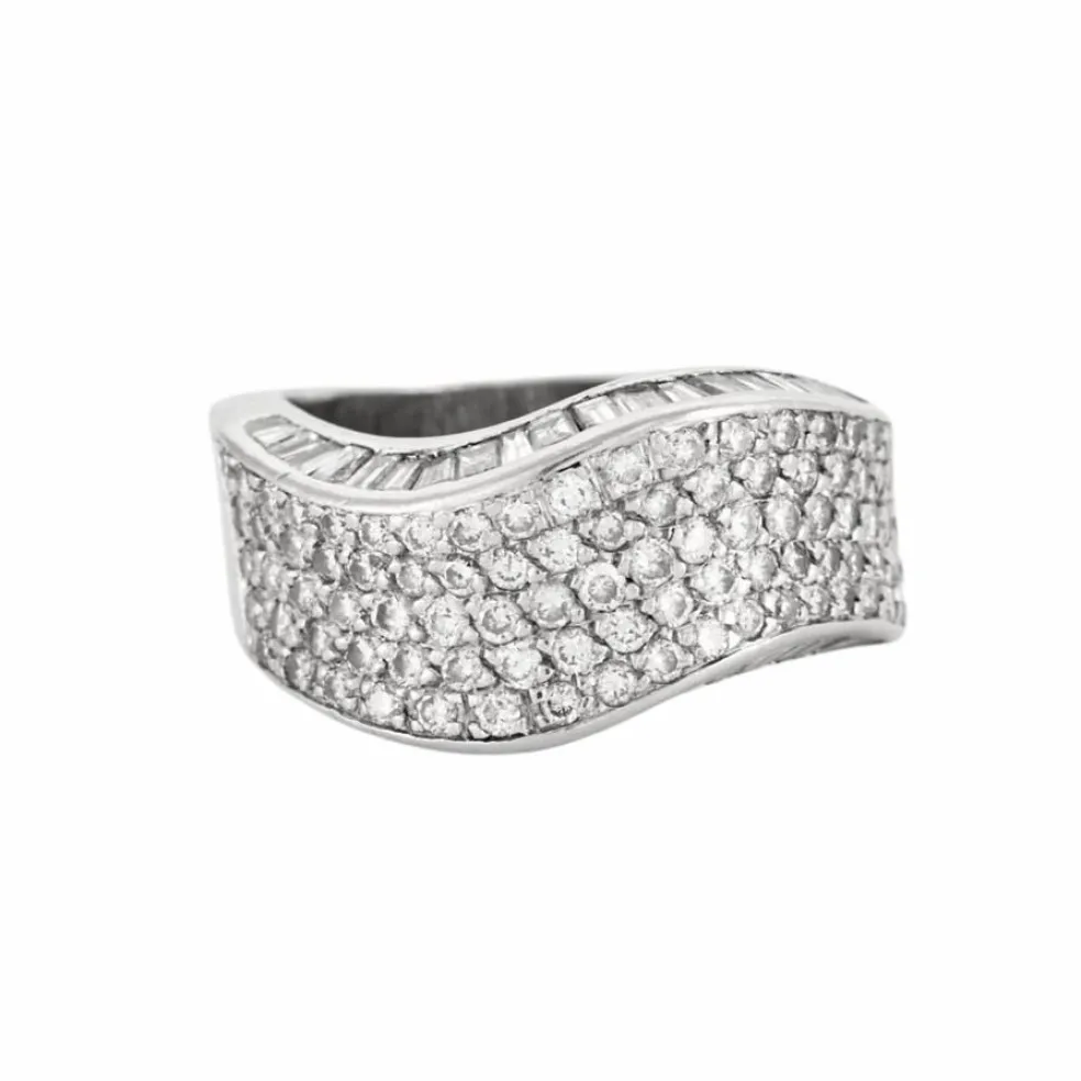 Bague mouvementée Or gris Diamants