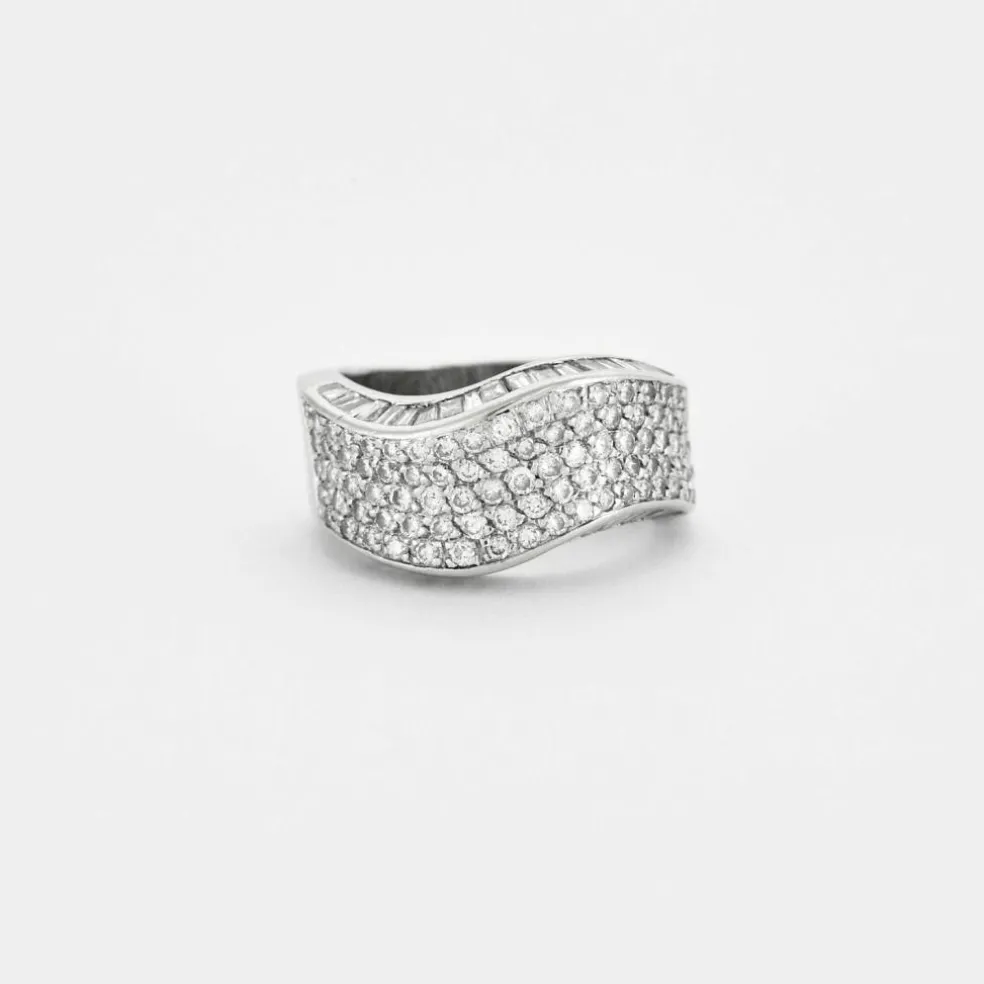 Bague mouvementée Or gris Diamants