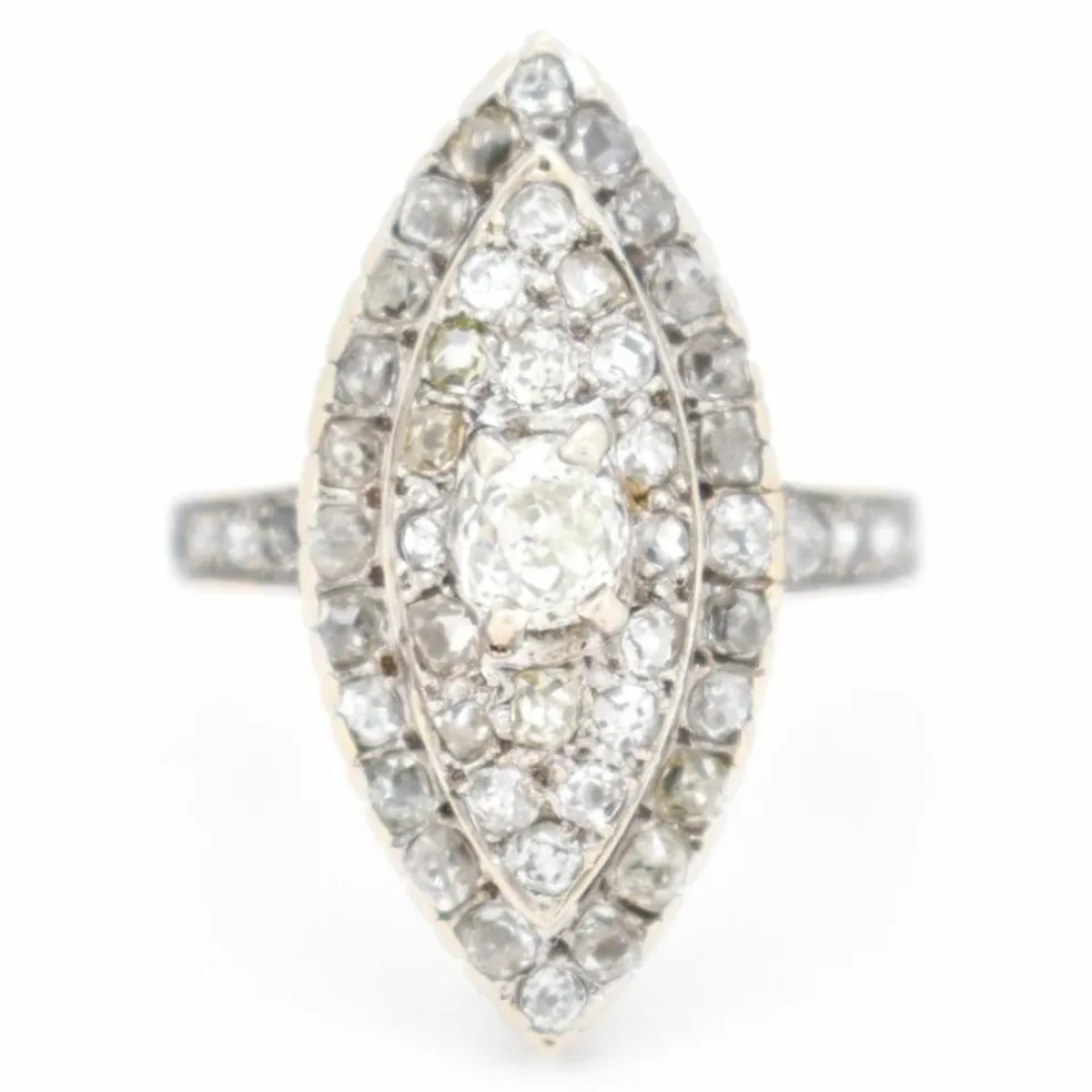Bague Navette Diamants 4 carats