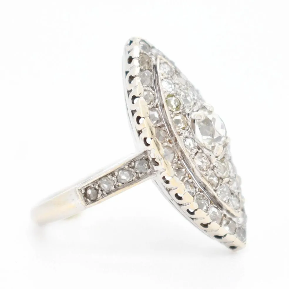 Bague Navette Diamants 4 carats