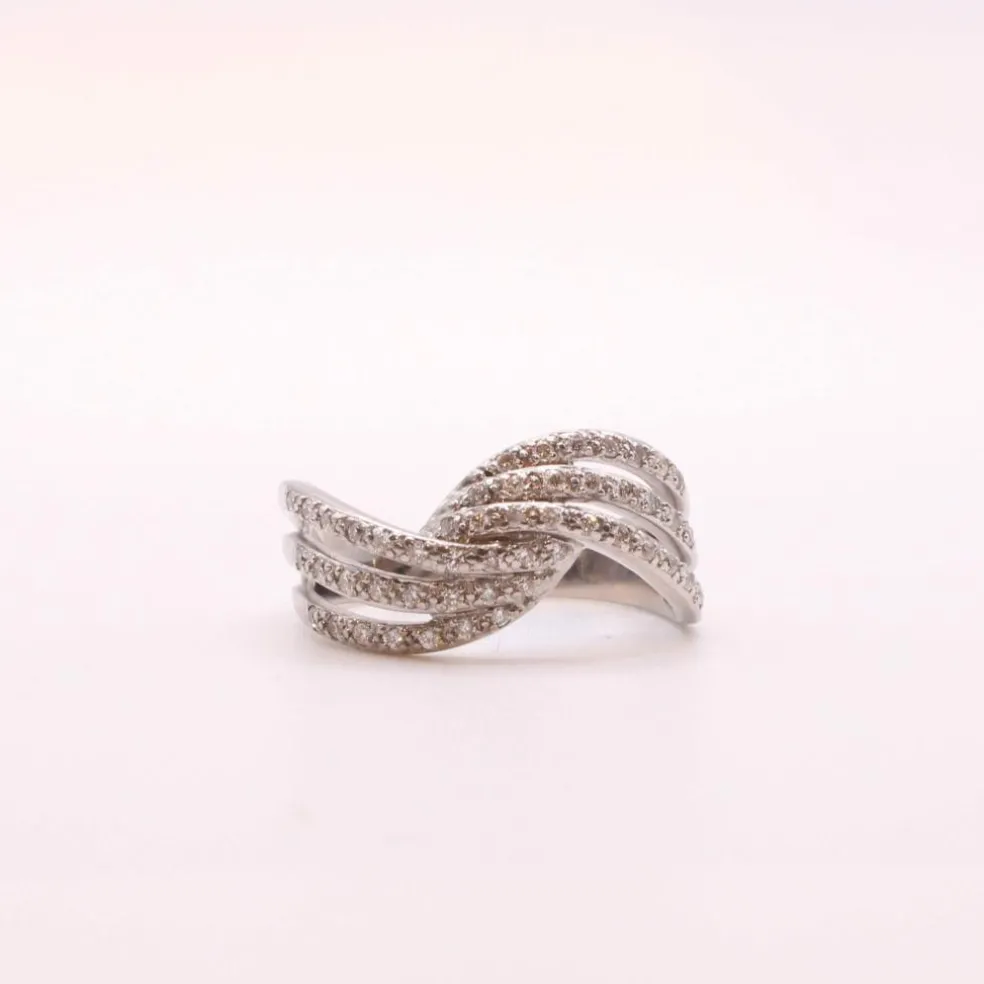 Bague Noeud de Diamants or blanc 18k