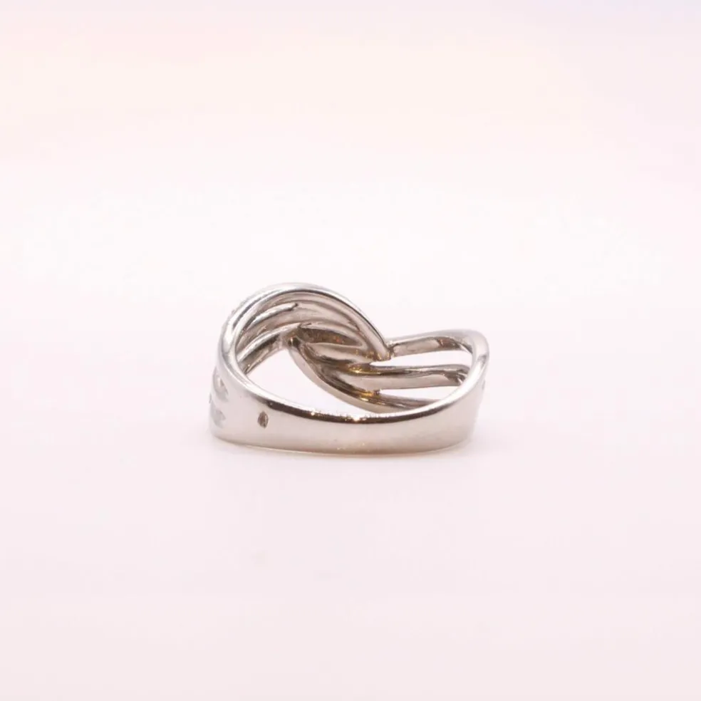 Bague Noeud de Diamants or blanc 18k