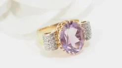 Bague noeud améthyste et diamants