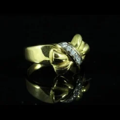 Bague noeud diamants