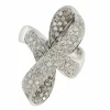 Bague noeud en or blanc avec diamants