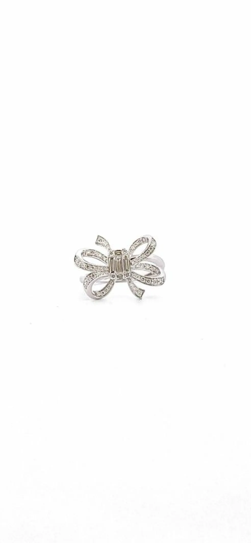 Bague Noeud en or blanc diamants