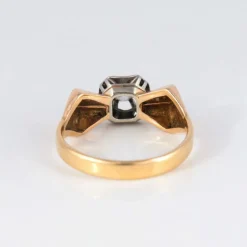 Bague noeud en or et diamant années 40