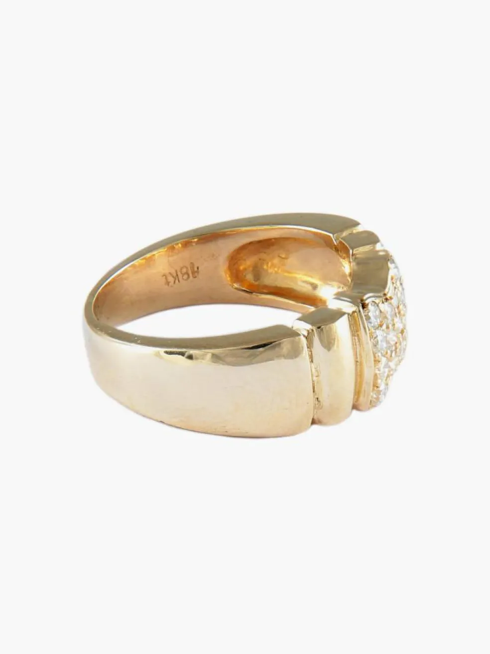 BAGUE "NOEUD" OR JAUNE & DIAMANTS