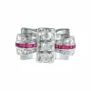 Bague noeud papillon or blanc